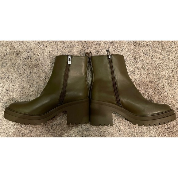 Sam & Libby Camila Boots Womens Size 8.5 Olive Green Heeled Chelsea Boot… - Picture 7 of 7